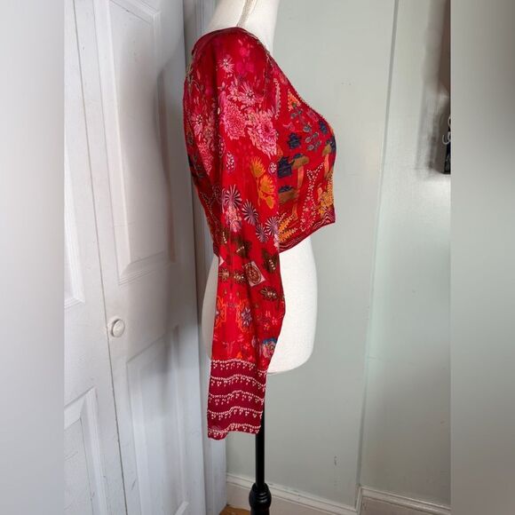 Vintage Bohemian Crop Top with Bead Work and Handmade - Picture 6 of 14